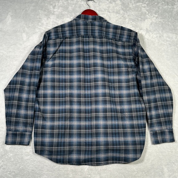 Levis Shirt Mens XXL Blue Plaid Classic Western Long Sleeve Button Up - Picture 10 of 11